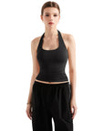 Buttery Soft Halter Tank Top-Clothing-SUUKSESS-Black-XS-SUUKSESS