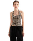 Buttery Soft Halter Tank Top-Clothing-SUUKSESS-Leopard-XS-SUUKSESS