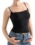 Buttery Soft Cami Lace Tank Top-Clothing-SUUKSESS-SUUKSESS