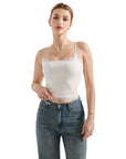 Buttery Soft Cami Lace Tank Top-Clothing-SUUKSESS-White-XS-SUUKSESS