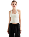 Buttery Soft Halter Tank Top-Clothing-SUUKSESS-White-XS-SUUKSESS