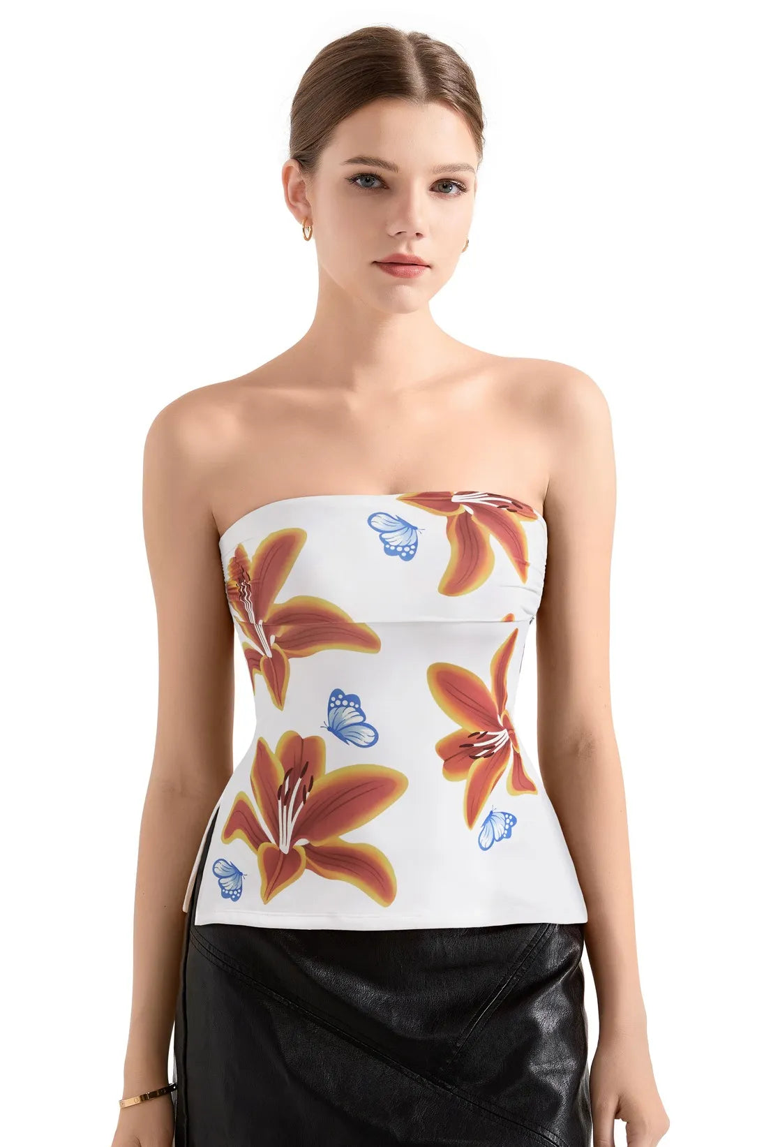 Tropical Buttery Soft Side Split Tube Top – SUUKSESS