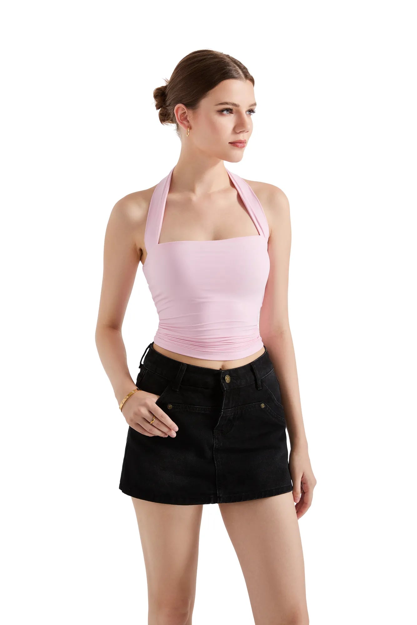 Buttery Soft Square Neck Halter Tank Top-SUUKSESS-SUUKSESS