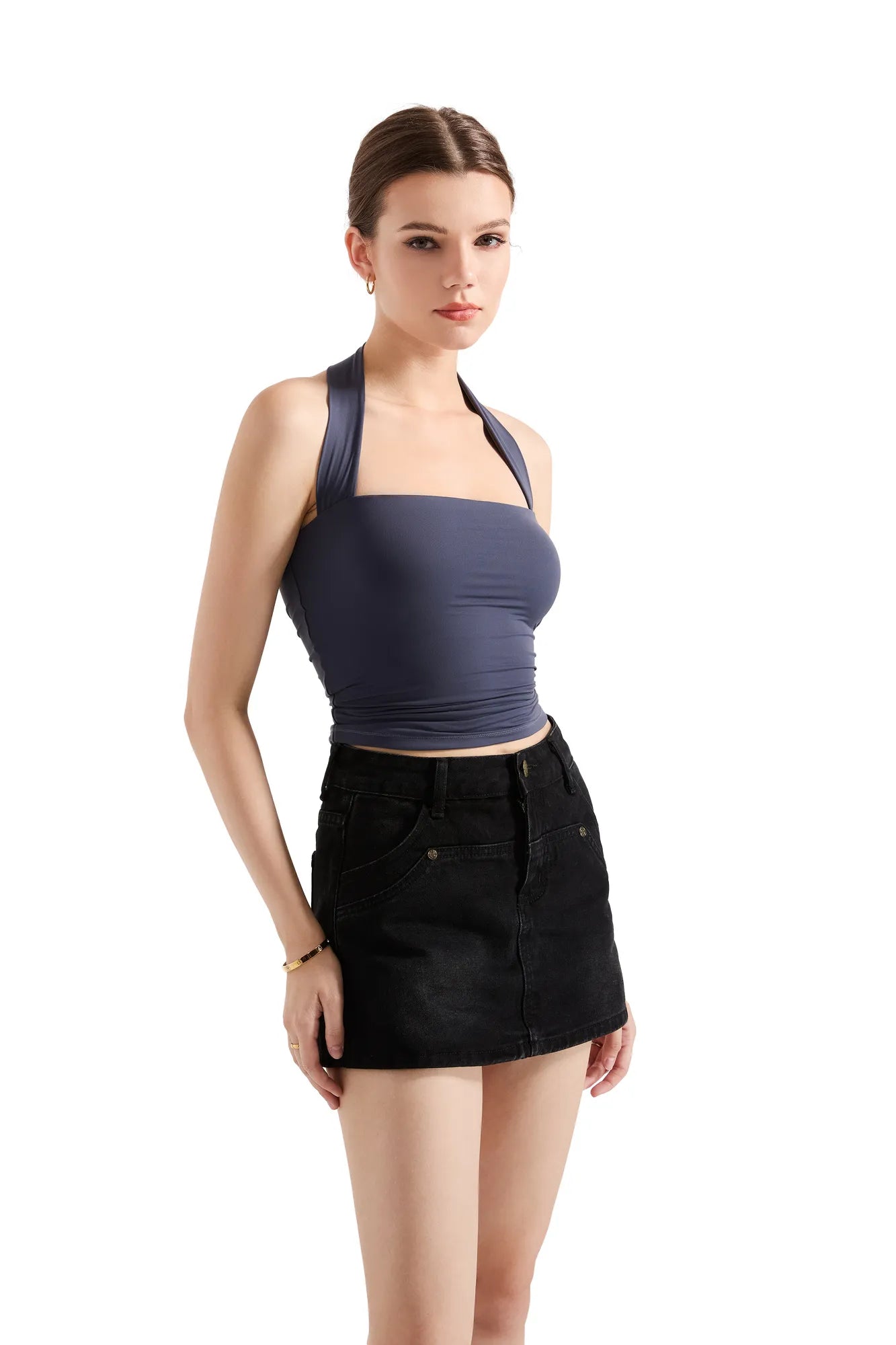 Buttery Soft Square Neck Halter Tank Top-SUUKSESS-SUUKSESS