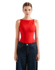 Buttery Soft Boat Neck Tank Top-SUUKSESS-Red-XS-SUUKSESS