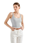 Ribbed U Neck Tank Top-Clothing-SUUKSESS-SUUKSESS