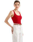 Ribbed U Neck Tank Top-Clothing-SUUKSESS-SUUKSESS