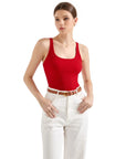 Ribbed U Neck Tank Top-Clothing-SUUKSESS-SUUKSESS