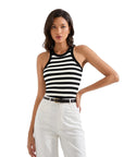 Cotton Ribbed Crew Neck Tank Top