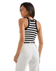 Cotton Ribbed Crew Neck Tank Top