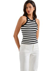 Cotton Ribbed Crew Neck Tank Top