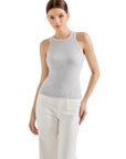 Cotton Ribbed Crew Neck Tank Top