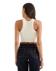 Cotton Ribbed Crew Neck Tank Top