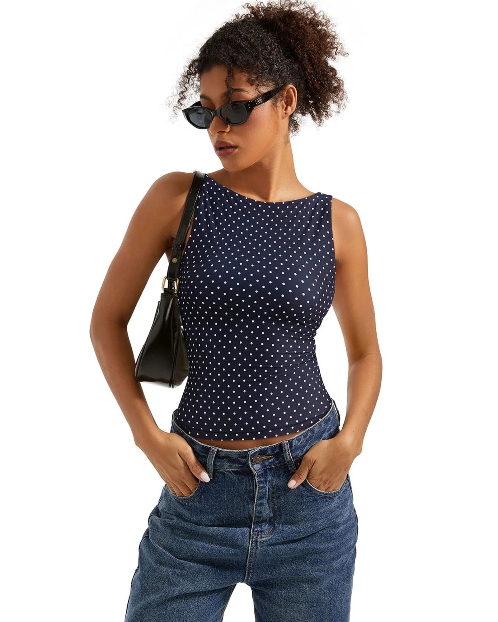 Buttery Soft Backless Boat Neck Tank Top