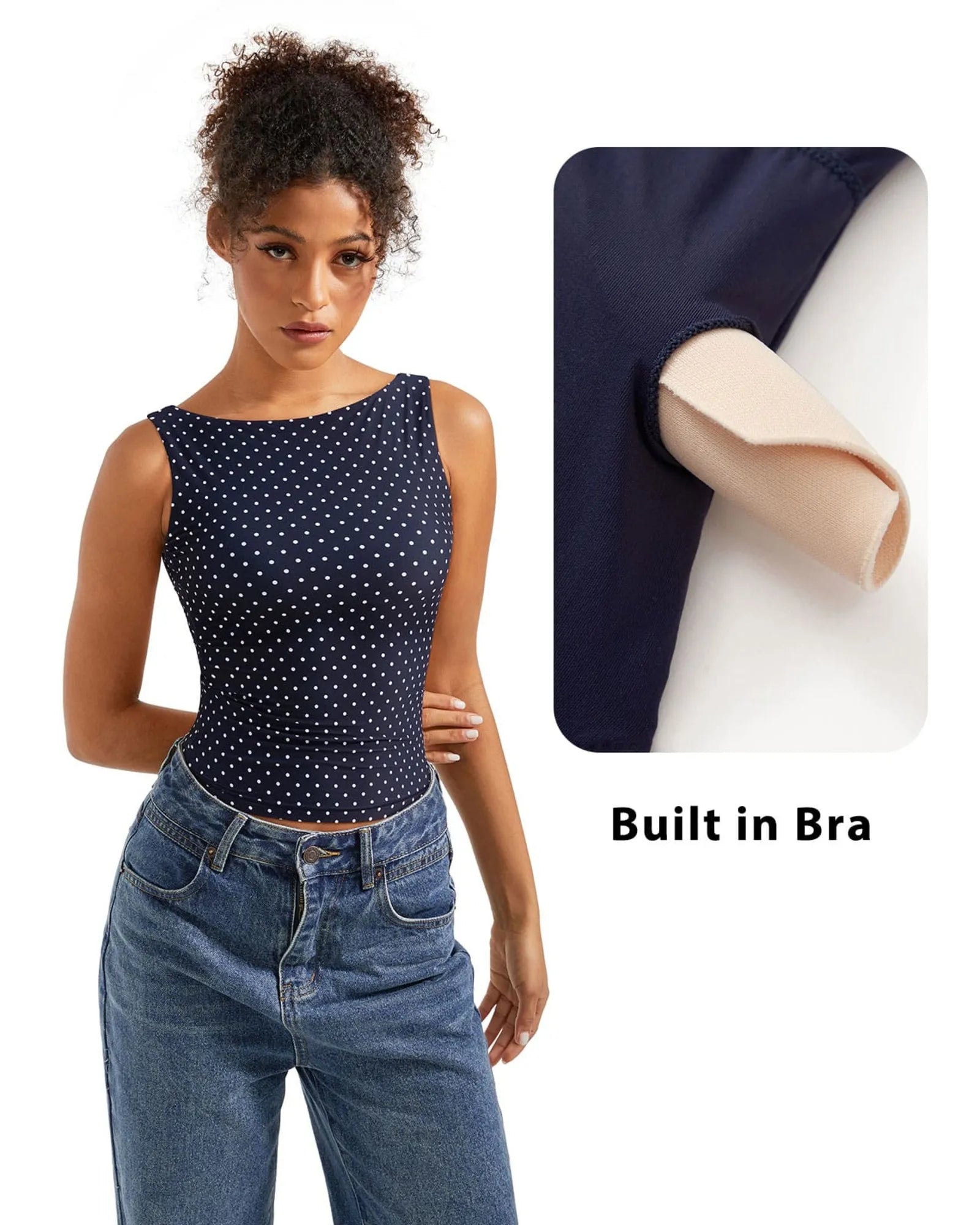Buttery Soft Backless Boat Neck Tank Top