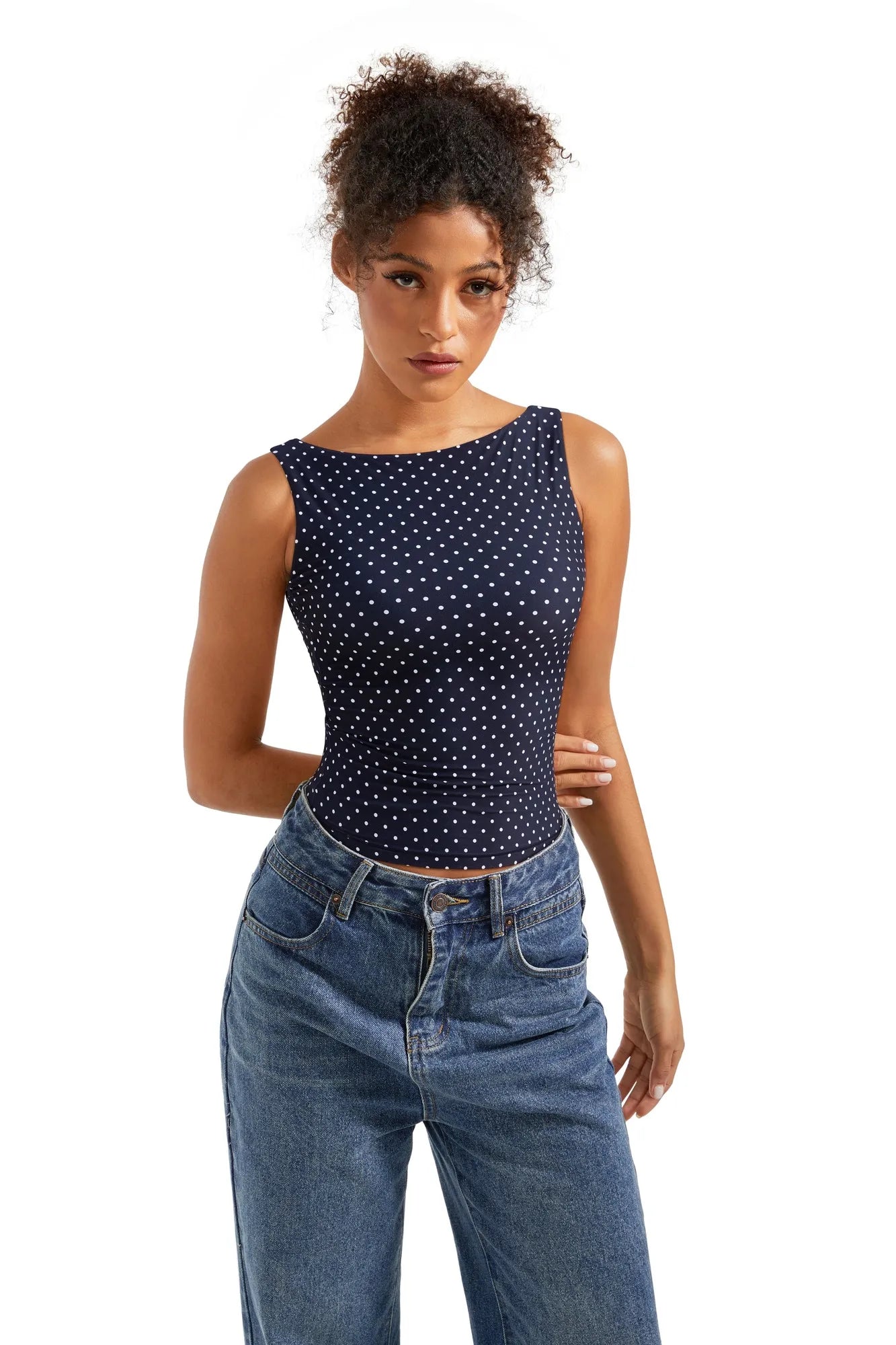 Buttery Soft Backless Boat Neck Tank Top