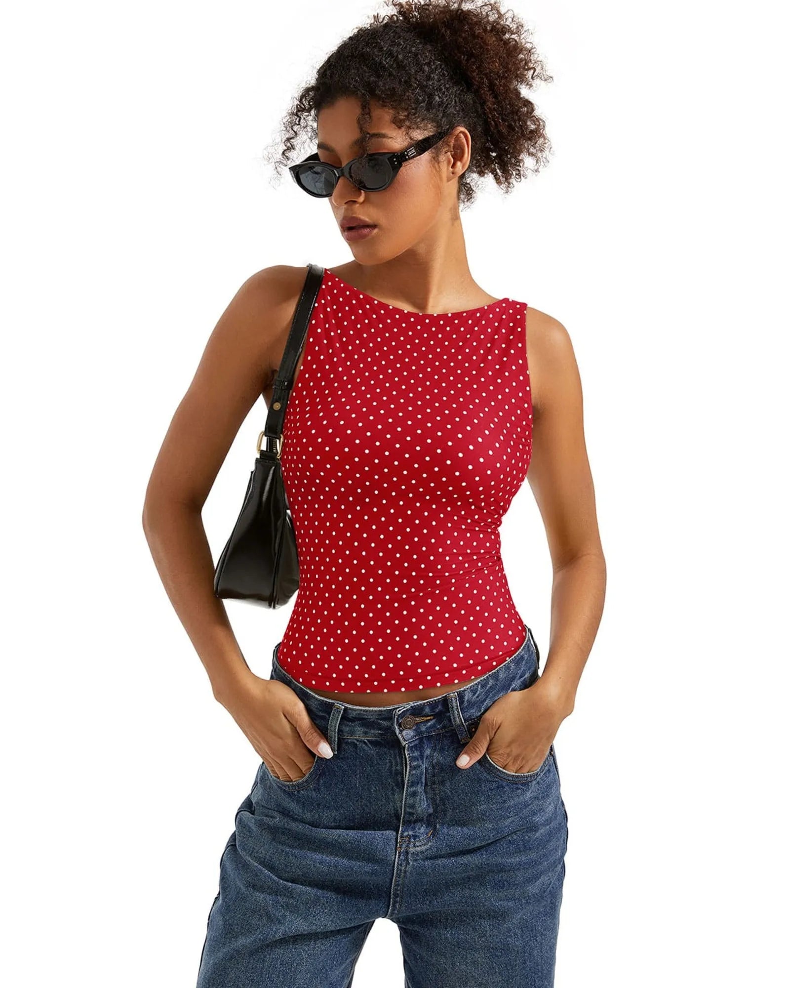 Buttery Soft Backless Boat Neck Tank Top