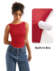 Buttery Soft Backless Boat Neck Tank Top