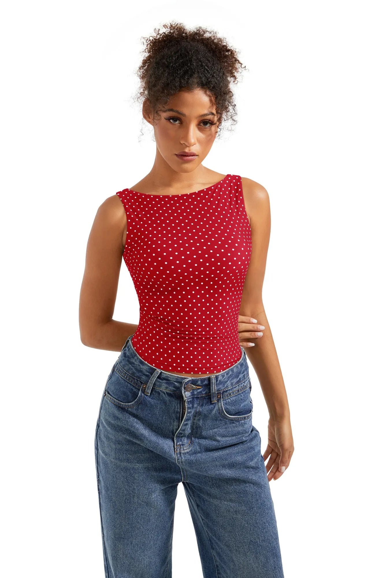 Buttery Soft Backless Boat Neck Tank Top