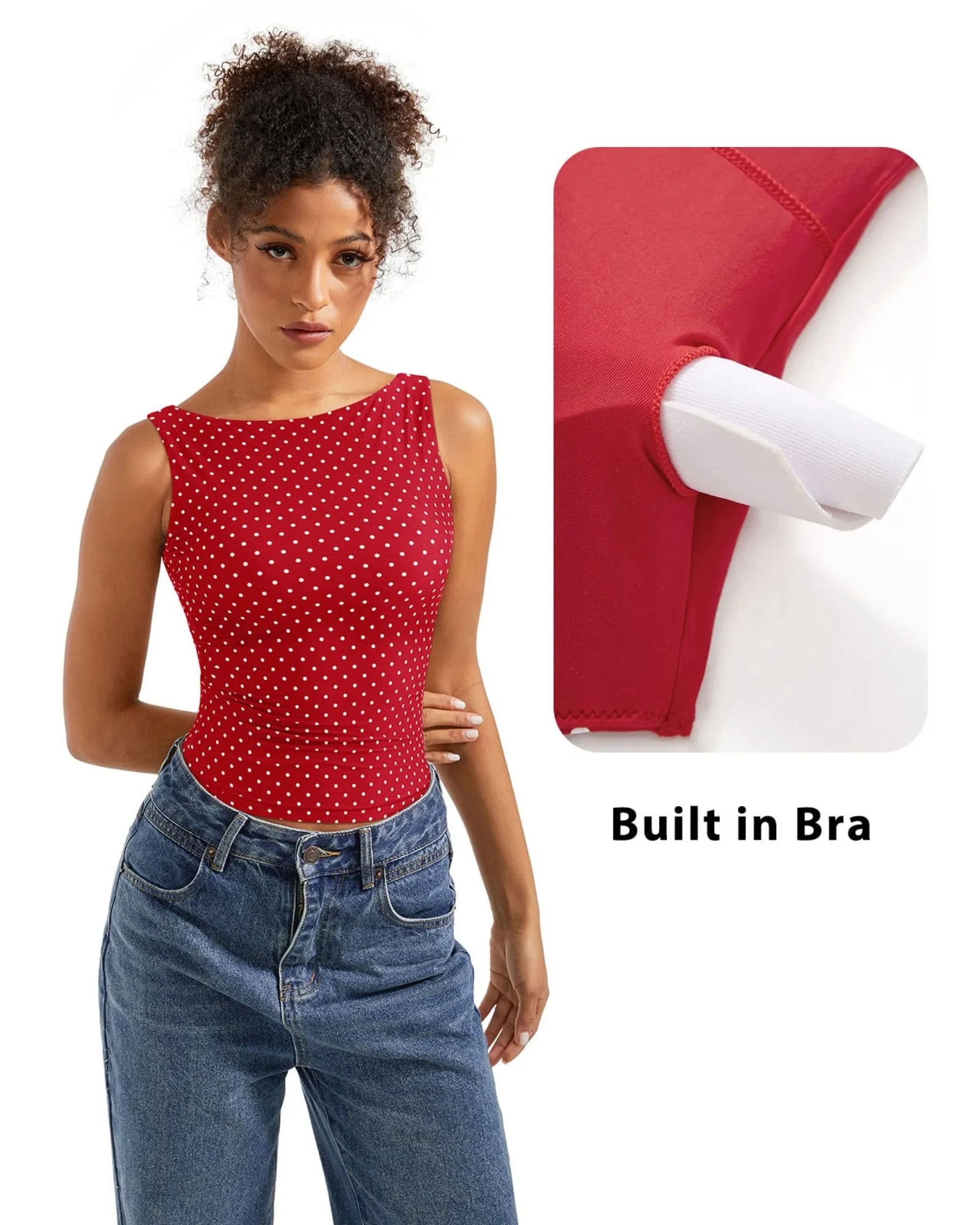 Buttery Soft Backless Boat Neck Tank Top