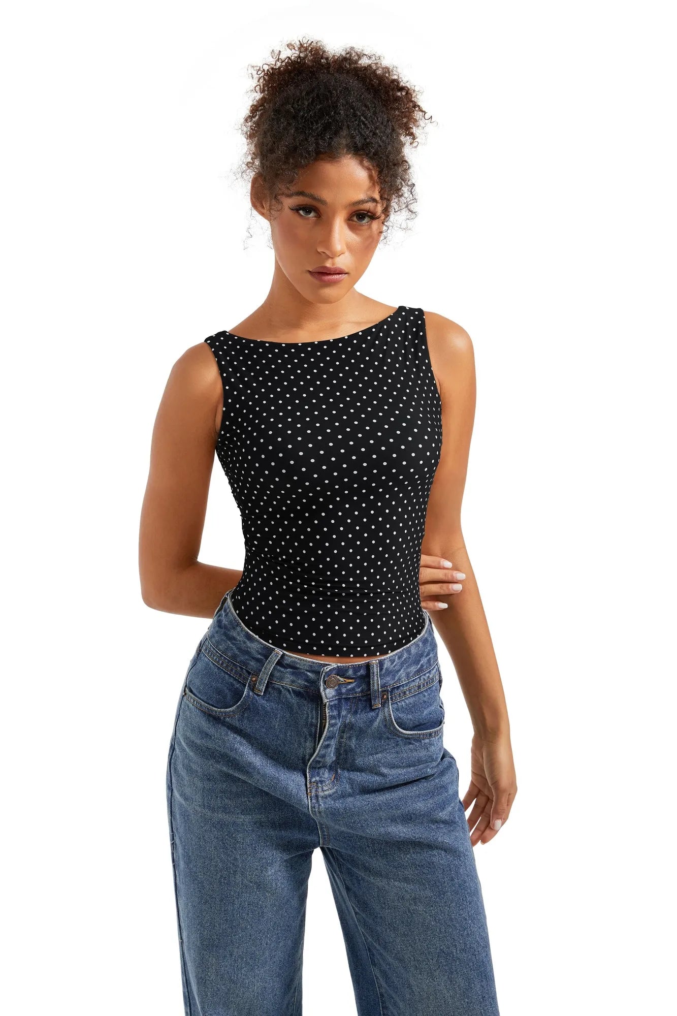 Buttery Soft Backless Boat Neck Tank Top
