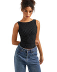 Buttery Soft Backless Boat Neck Tank Top