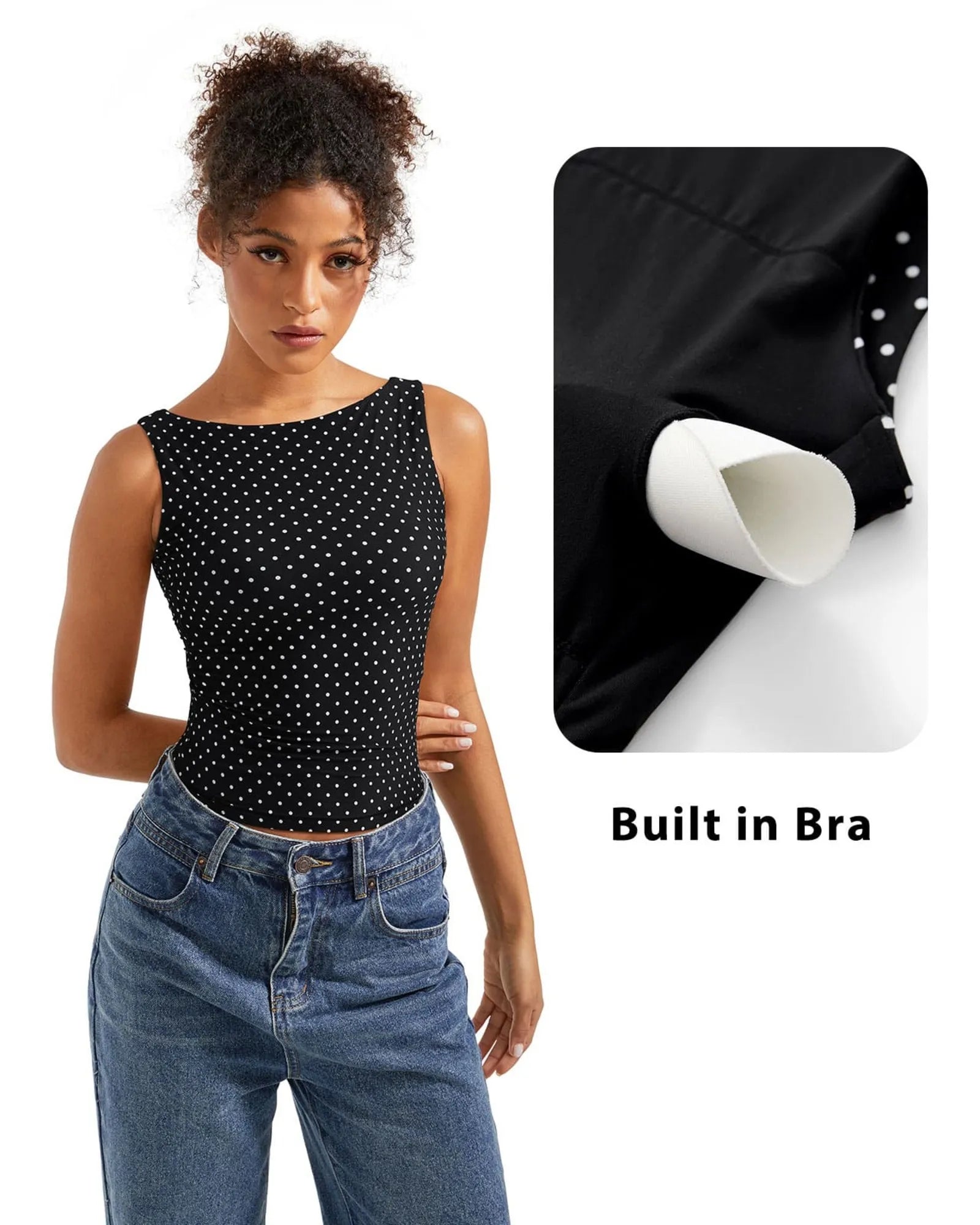 Buttery Soft Backless Boat Neck Tank Top