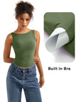 Buttery Soft Backless Boat Neck Tank Top