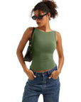 Buttery Soft Backless Boat Neck Tank Top