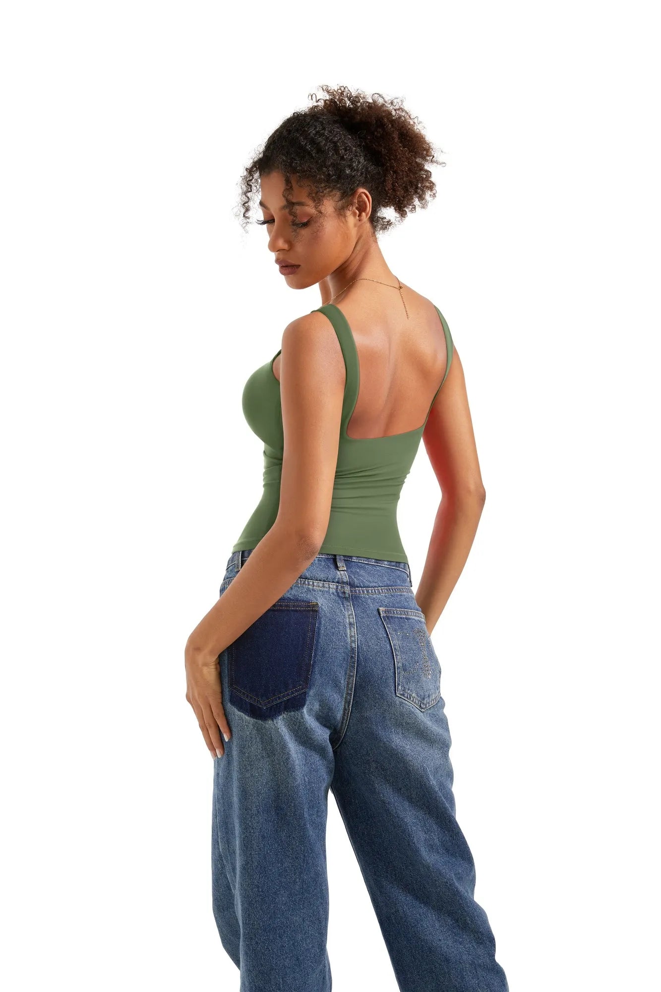 Buttery Soft Backless Boat Neck Tank Top