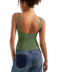 Buttery Soft Backless Boat Neck Tank Top