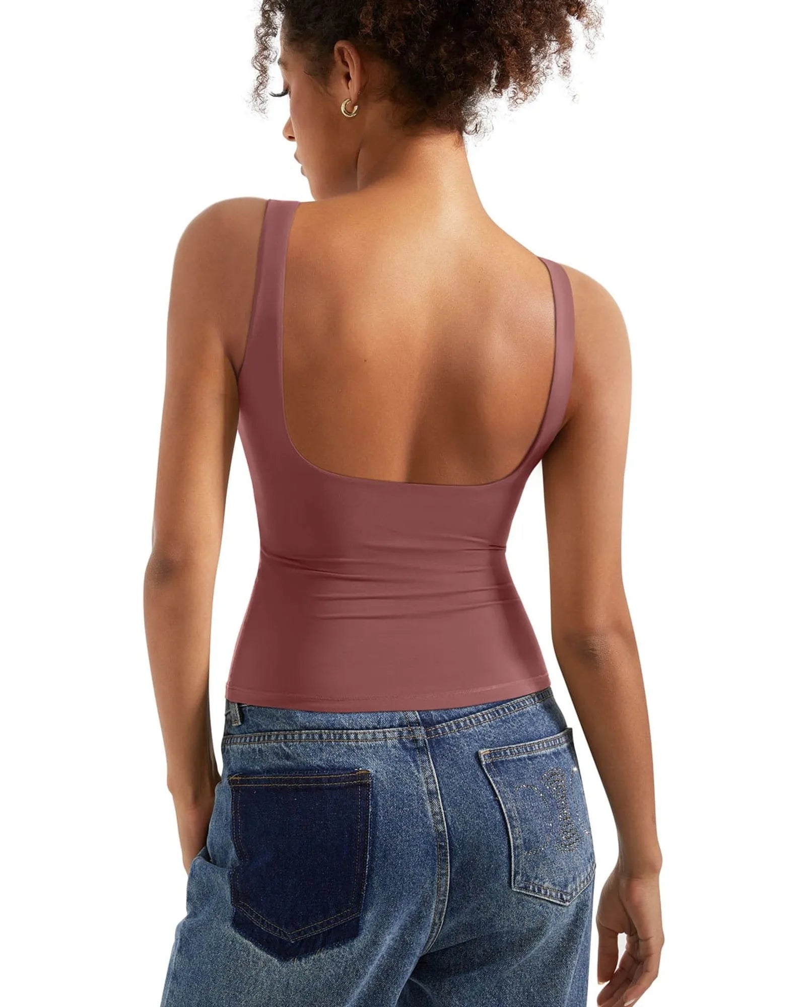 Buttery Soft Backless Boat Neck Tank Top