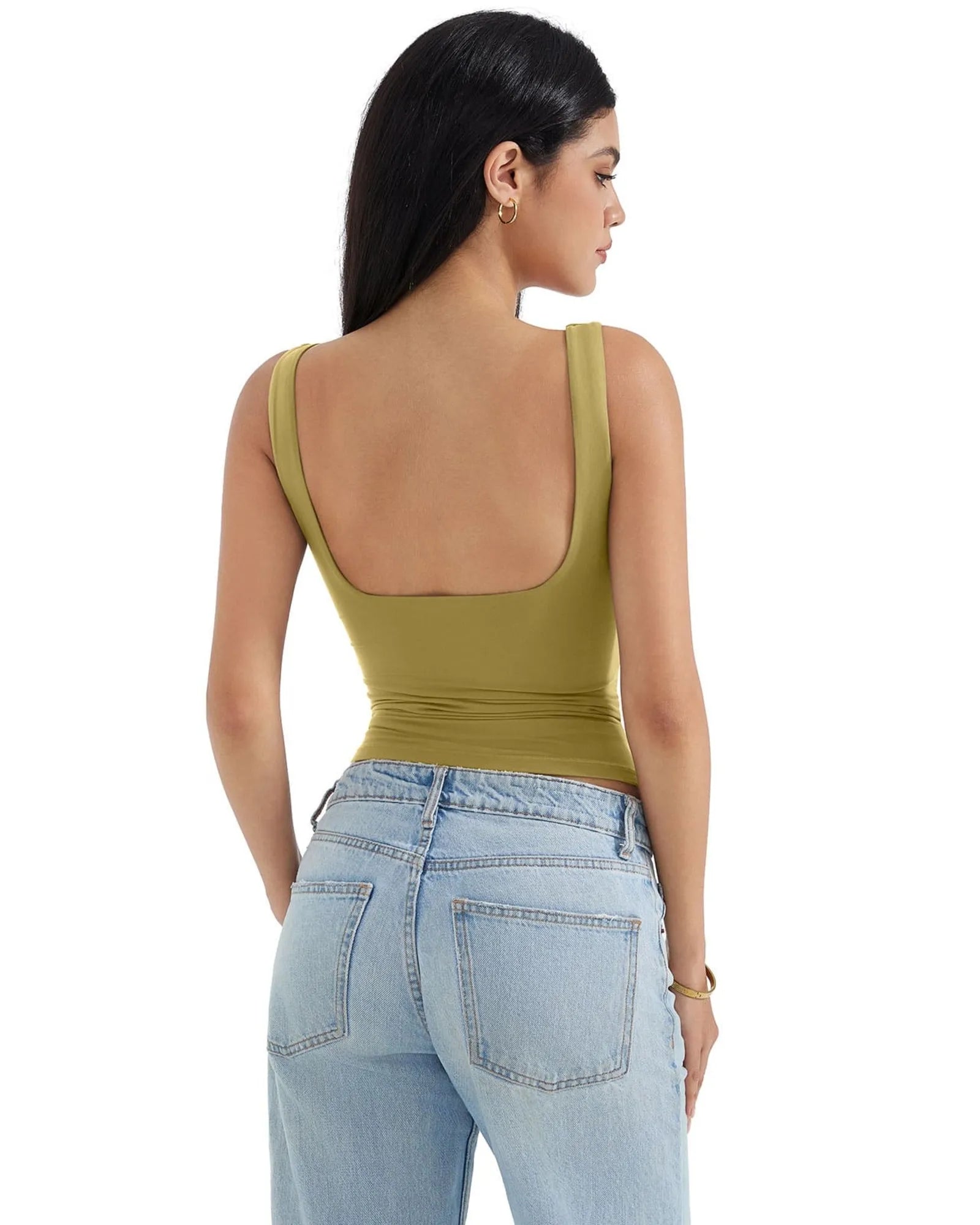 Buttery Soft Backless Boat Neck Tank Top