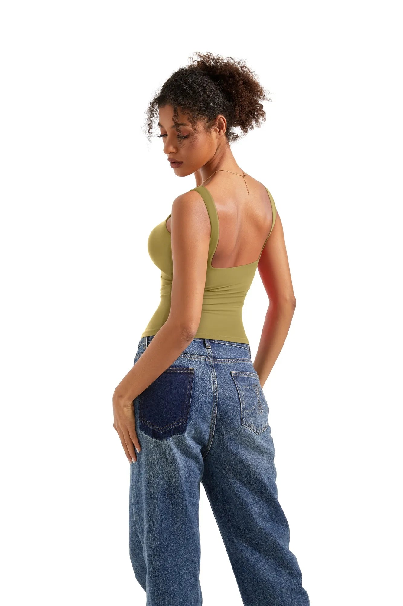 Buttery Soft Backless Boat Neck Tank Top