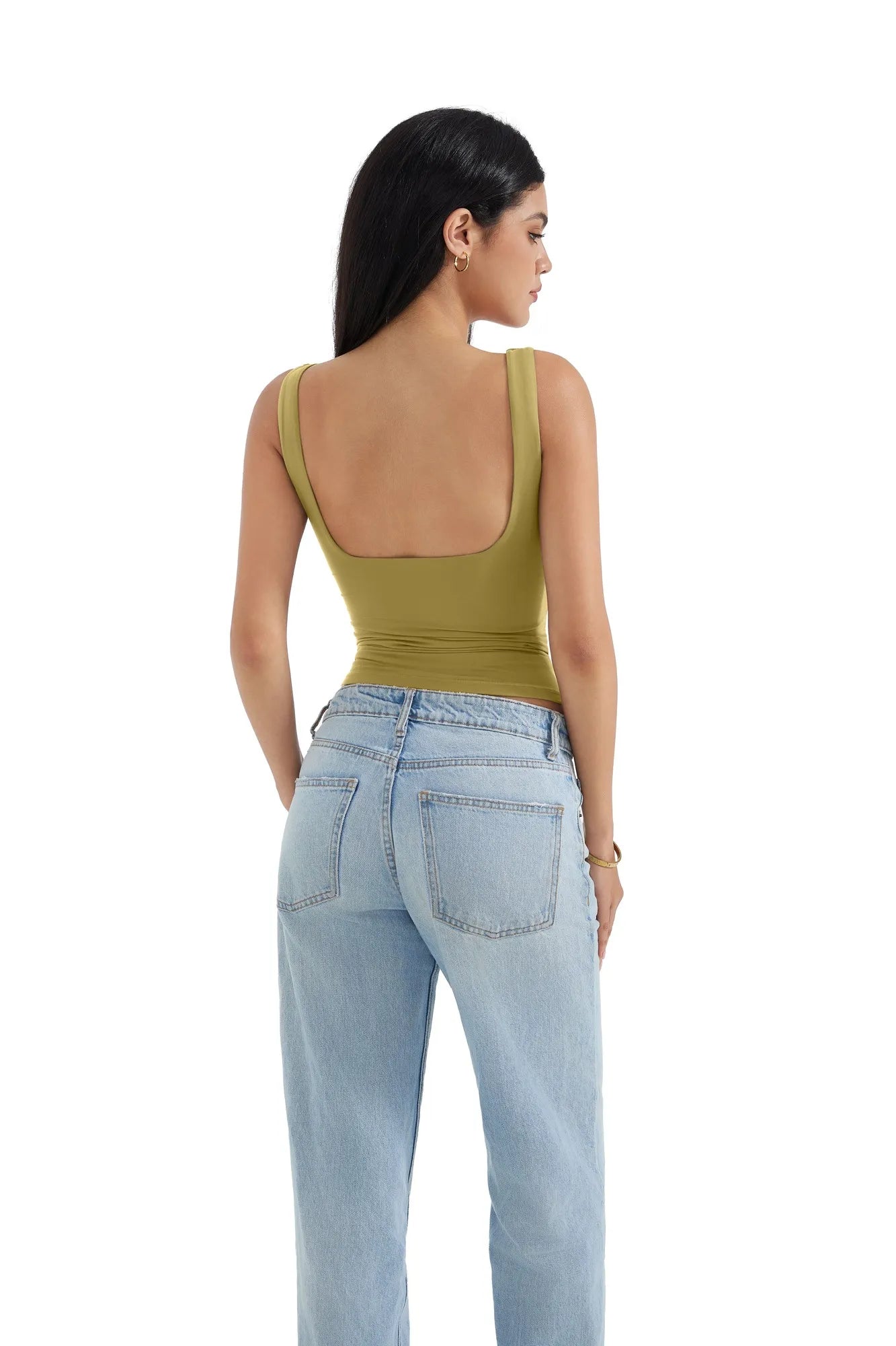 Buttery Soft Backless Boat Neck Tank Top