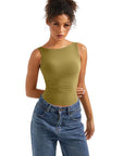 Buttery Soft Backless Boat Neck Tank Top