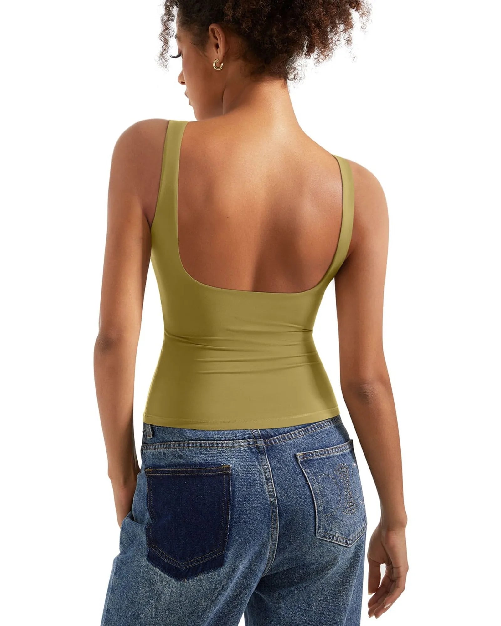 Buttery Soft Backless Boat Neck Tank Top