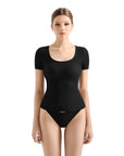 Cotton Ribbed Scoop Neck Shirt