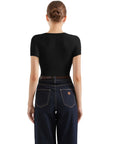Cotton Ribbed Scoop Neck Shirt