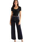 Cotton Ribbed Scoop Neck Shirt