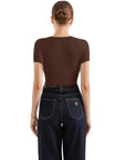 Cotton Ribbed Scoop Neck Shirt