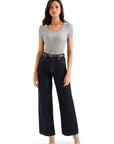 Cotton Ribbed Scoop Neck Shirt