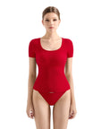 Cotton Ribbed Scoop Neck Shirt