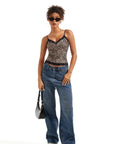 Lace Cami V Neck Tank Top