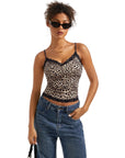 Lace Cami V Neck Tank Top