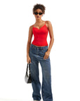 Lace Cami V Neck Tank Top