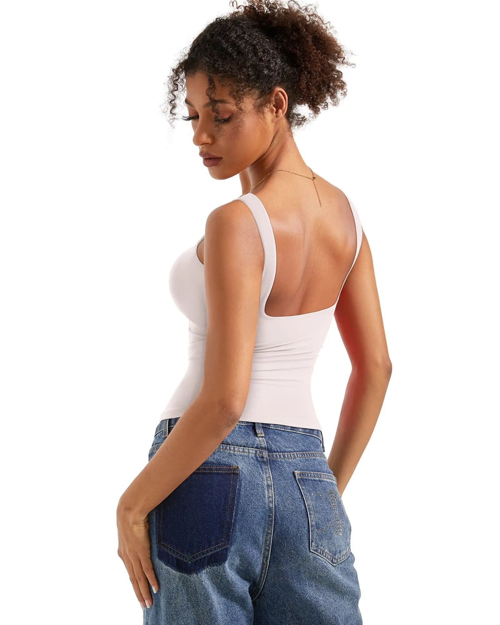 Buttery Soft Backless Boat Neck Tank Top