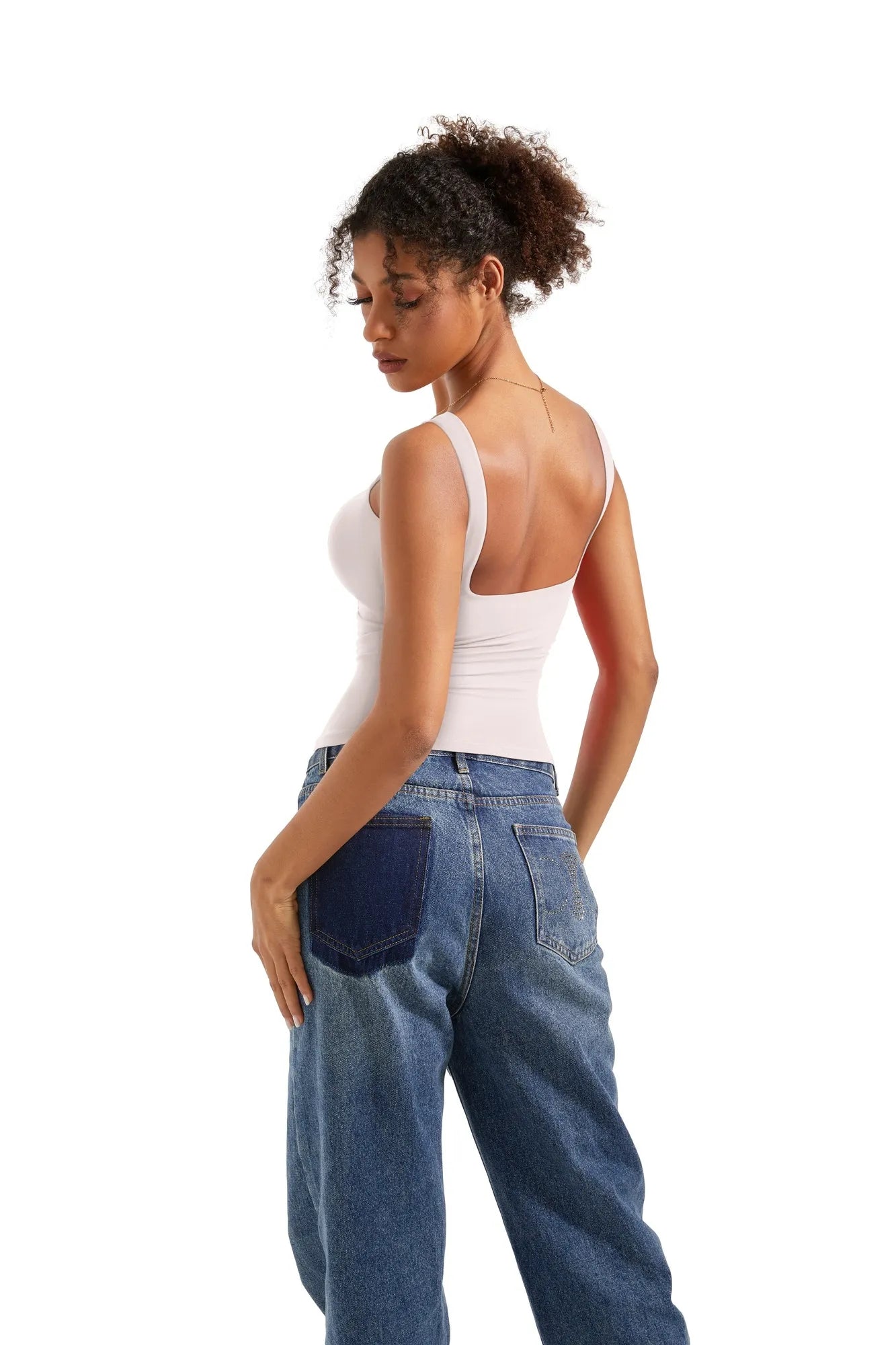 Buttery Soft Backless Boat Neck Tank Top