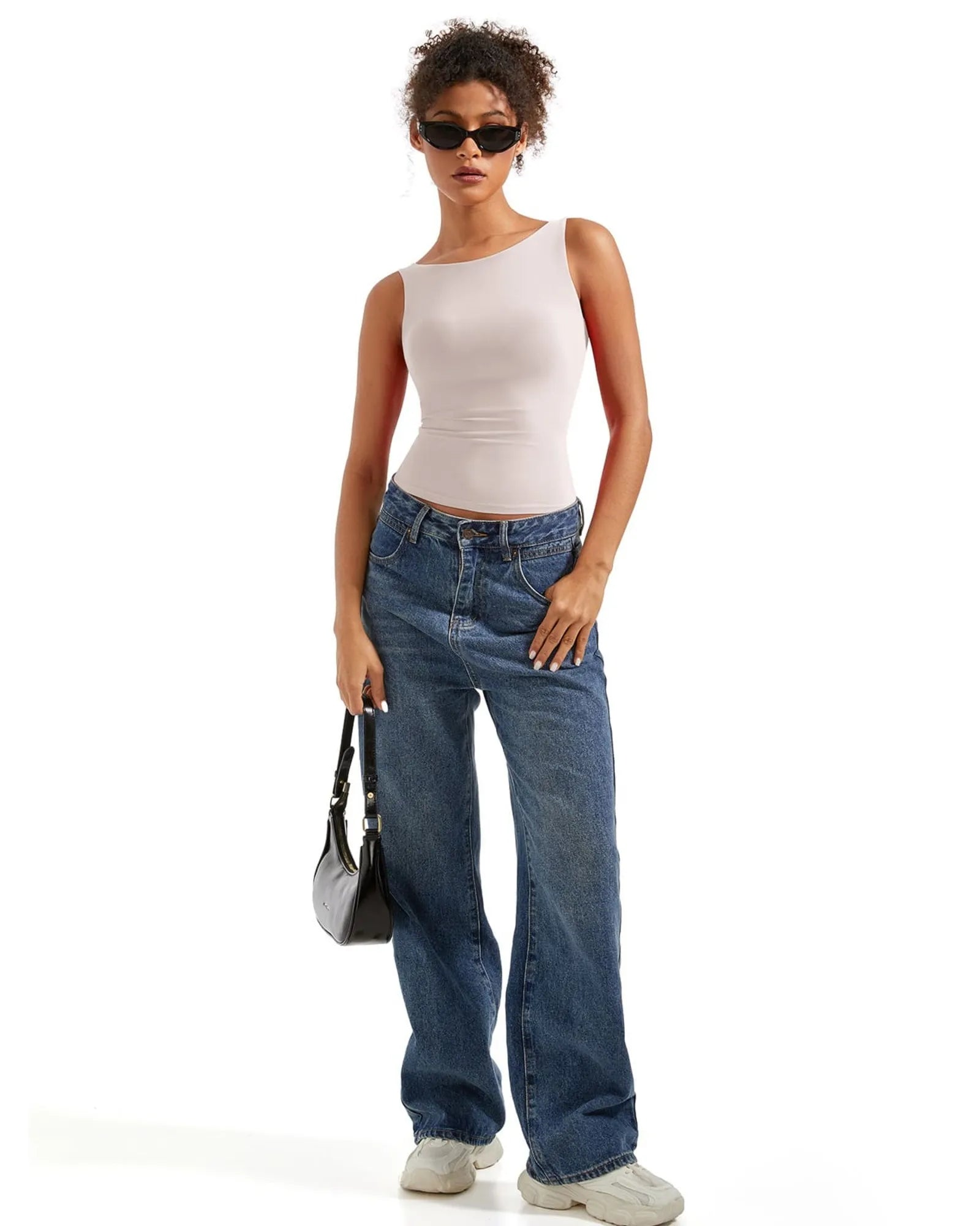 Buttery Soft Backless Boat Neck Tank Top