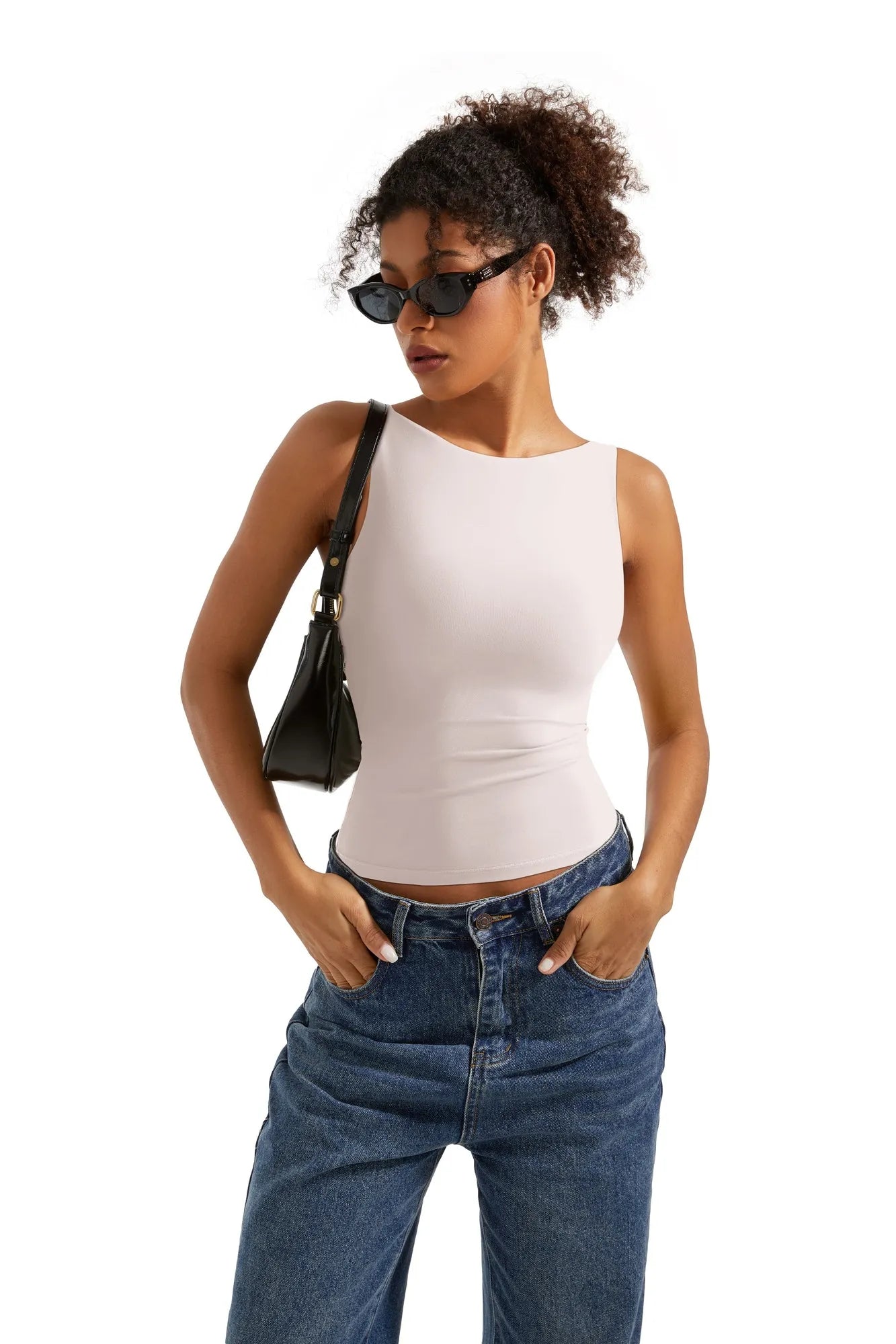 Buttery Soft Backless Boat Neck Tank Top